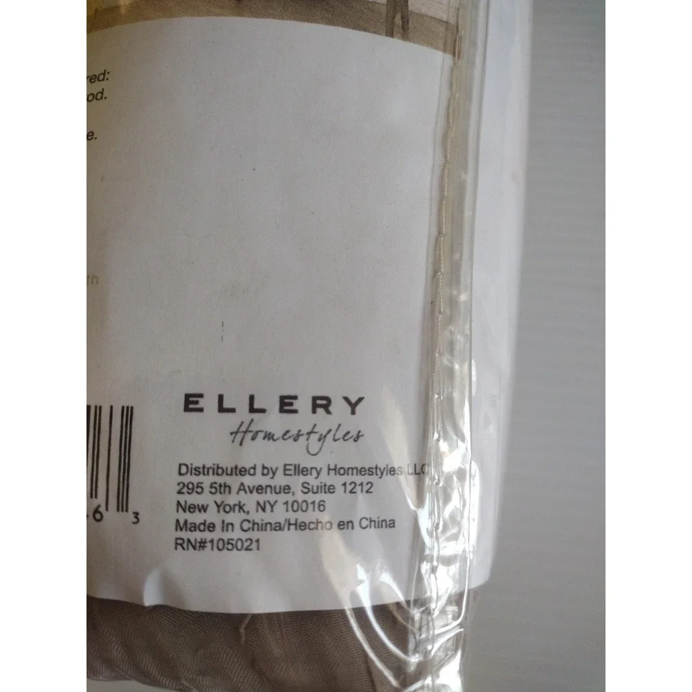 Ellery Homestyles Window‎ Scarf Panel Victoria Taupe Crinkle Sheer 6 Yards Long